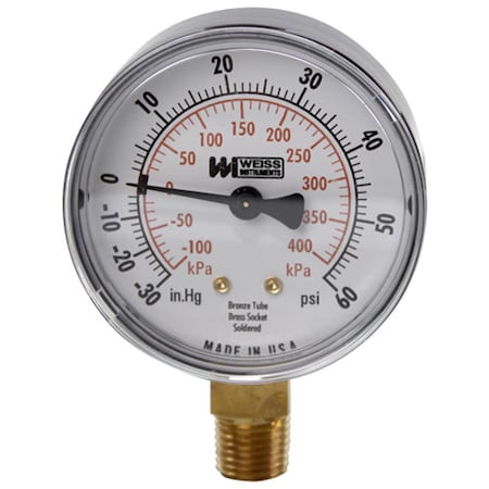 Compound Gauge2-1/2, 30Vac-60Psi For  - Part# Gr1549